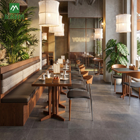 Nouveaux ensembles de meubles de restaurant commerciaux modernes, tables, chaises et banquettes écologiques pour café et restaurant
