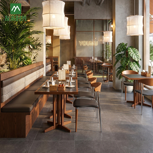 Nueva Llegada: Conjuntos de Muebles Comerciales Estilo Forestal para Restaurantes, Mesas, Sillas y Asientos de Cabina, Ideales para Cafeterías y Restaurantes - Product Image 5