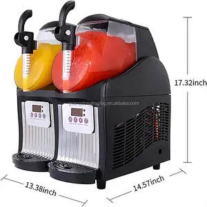 JTKX-02 Table-top Double Tanks Margarita Daiquiri Machine Mini Ice Slush Machine For Party Home Use