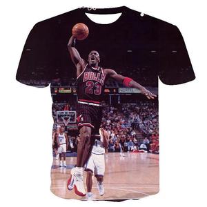 Envío Gratis MJ Figura de Cuerpo Completo de los Dioses del Baloncesto #   Camiseta con estampado personalizado 3D de Mike Flyers de los <span class=keywords><strong>23</strong></span> <span class=keywords><strong>Bulls</strong></span>, blanca con estampado completo - Product Image 3
