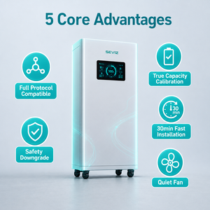 Système de stockage d'énergie domestique hybride empilable 5-10kW, prêt à l'emploi, batterie LiFePO4 100Ah compatible avec Growatt EG4 - Product Image 2