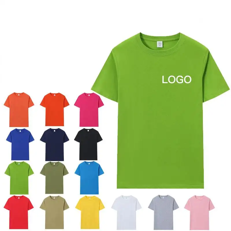 Custom Unisex tshirt High Quality 100% Premium Cotton T-Shirt Customize Printing Logo Men's O-Neck Blank T-Shirt