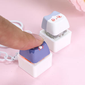 Gantungan kunci bentuk kucing dapat disesuaikan mainan gantungan kunci multi bentuk LED Keycap Fidget gantungan kunci mekanik Keyboard kustom Anime - Product Image 3