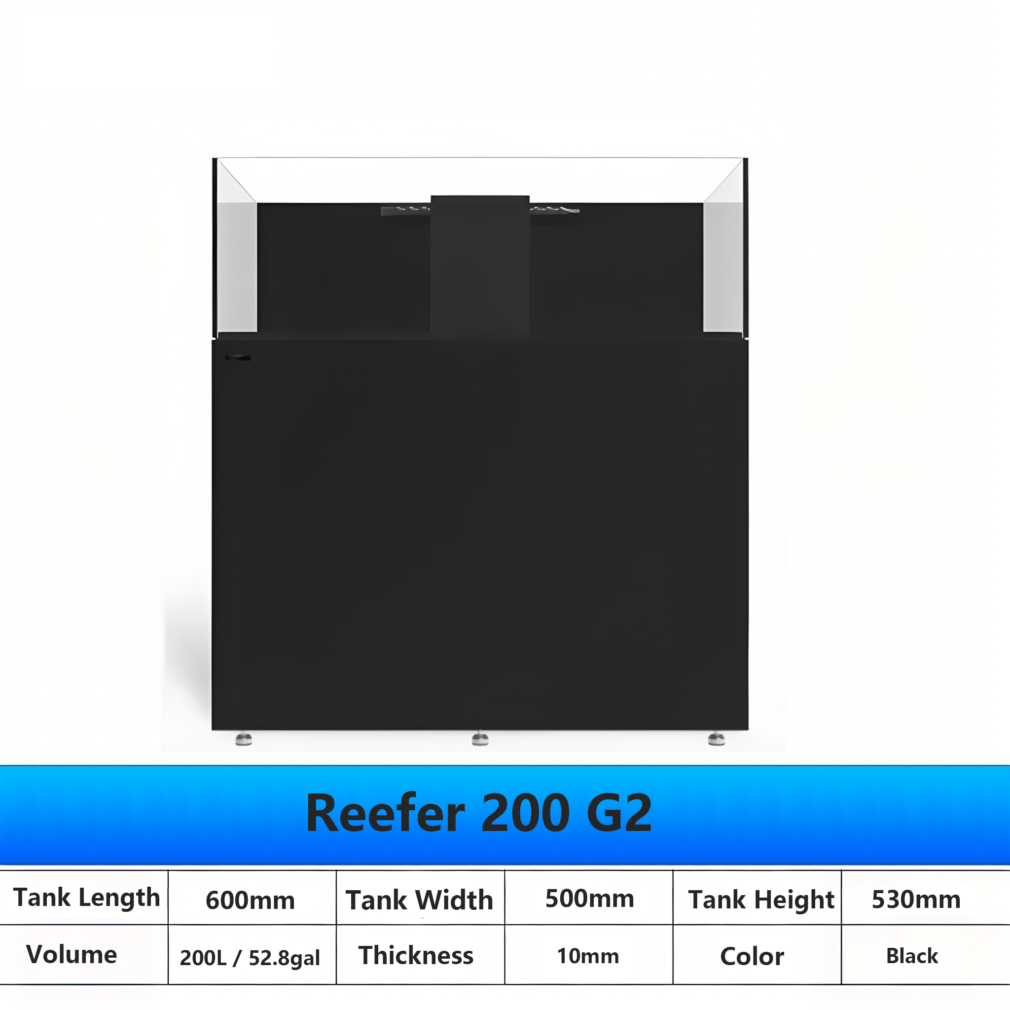 Réfrigérateur 200G2-600x500x1380mm Noir