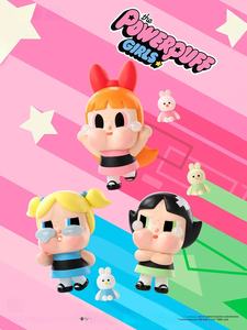Super Cute Popmart Crybaby Powerpuff Girls Series Figuras Pink Girly Feel Juguetes de moda Caja ciega Muñeca misteriosa Decoración coleccionable - Product Image 4