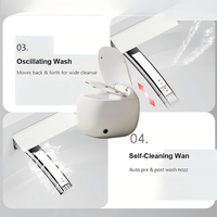Toilette intelligente de luxe avec bidet, siège chauffant, toilette intelligente automatique en céramique pour salle de bain résidentielle moderne