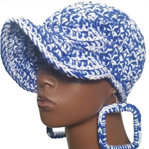 Zeta phi Beta sorority หมวกทรงถังแบบหนาและกว้าง<span class=keywords><strong>สี</strong></span>ฟ้าหมวกฟลอปปี้กันแดดสำหรับกีฬาฤดูหนาวและตกปลา - Product Image 3