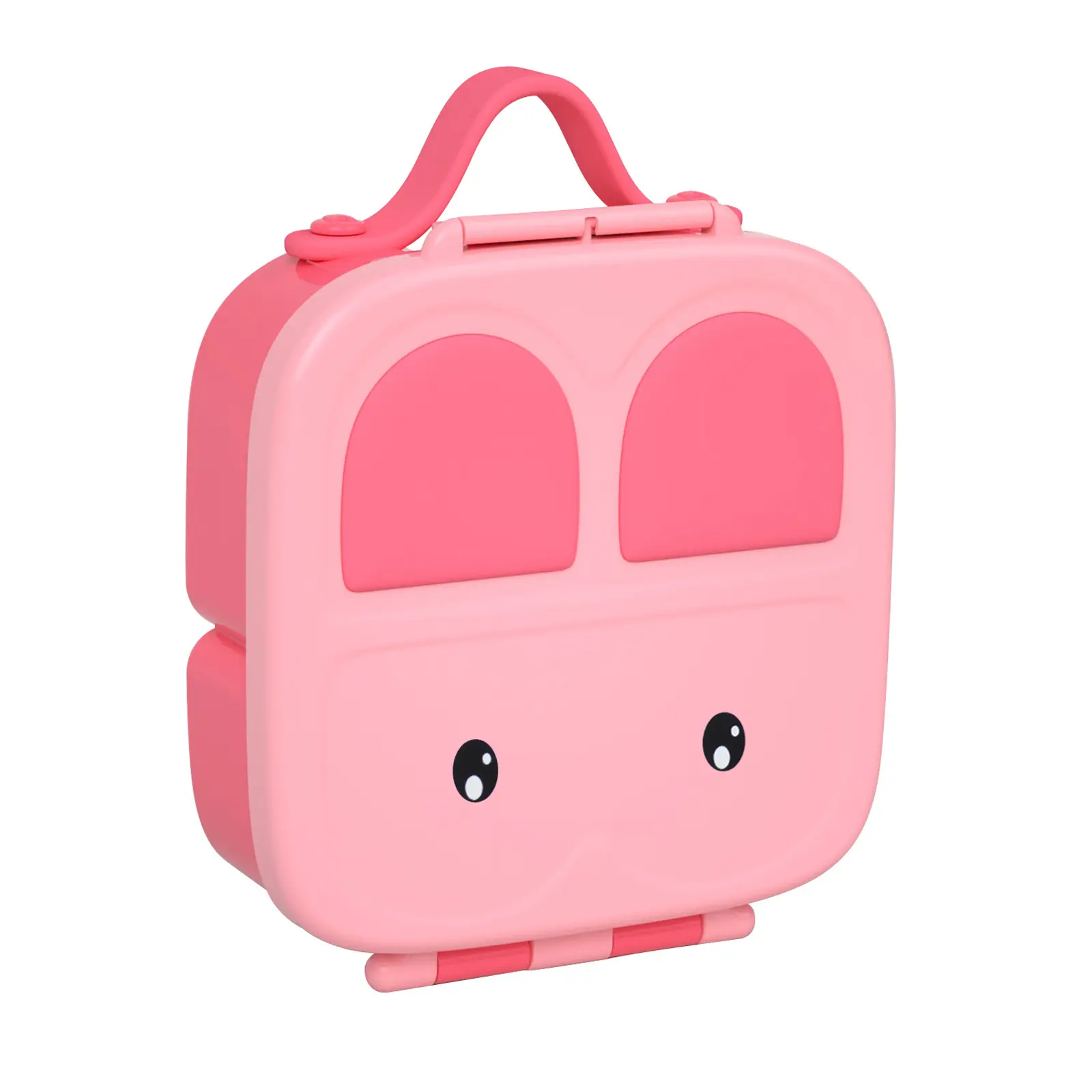 T2183 Bunny children's bento box Plastic student lunch box Portable partition can be microwave heated lunch box