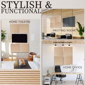 Moderno y elegante PVC 60*60cm decoración <span class=keywords><strong>de</strong></span> pared chapa <span class=keywords><strong>de</strong></span> madera <span class=keywords><strong>Placa</strong></span> <span class=keywords><strong>de</strong></span> melamina WPC paneles <span class=keywords><strong>de</strong></span> pared acústicos interiores - Product Image 4