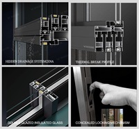 METDGOOD Ventana corredera de aluminio insonorizada personalizada Marco fuerte de vidrio templado de doble capa Moderno para exteriores Hecho en China
