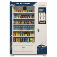 Máquina Expendedora de Bebidas y Snacks, 60 Selecciones, Pantalla Táctil de 21.5 Pulgadas, Máquina Expendedora de Agua y Refrescos, Pago con Tarjeta de Crédito