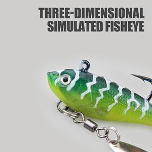 Leurre souple de pêche, jig en plomb, appâts en PVC, appât VIB, appâts artificiels rotatifs, appâts durs, cuillère en métal pour les poissons de la famille des ets - Product Image 6