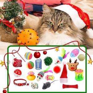Calendrier de l'Avent pour <span class=keywords><strong>chat</strong></span> de Noël 24 jours en gros, boîte cadeau interactive surprise avec jouet pour animal de compagnie, prix d'usine, jouets de Noël pour animaux de compagnie - Product Image 6