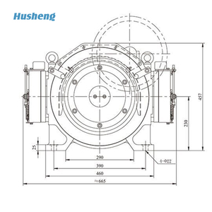 Aufzugs traktion maschine GTW7 YJ240B FYJ200 Antrieb hat Zähne zahnlose Traktion maschine Host - Product Image 6