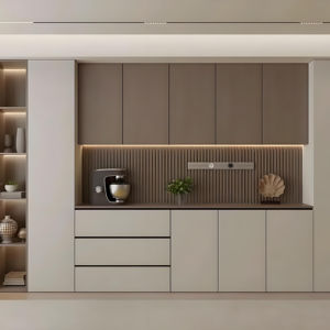 Modern Antique Home Dining Cabinet Solid Wood Stainless Steel for Kitchen Living Room Bedroom Hotel Farmhouse <b>Storage</b> Features - Product Image 1