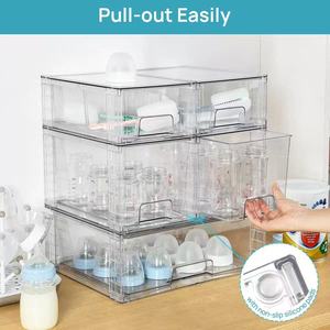 Có thể tháo rời nhựa lưu trữ hộp mỹ phẩm tổ chức cho quần áo hình dạng hình chữ nhật tiêm <span class=keywords><strong>PP</strong></span> kỹ thuật VT-CC23 nhôm - Product Image 3