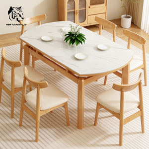 Proveedor chino, mejor precio, logotipo personalizado, gran stock, diseño ecológico, mesa de comedor de madera plegable, muebles para el hogar. - Product Image 3