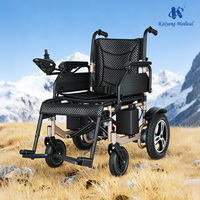 Fauteuil roulant électrique pliable intelligent ultra-léger en acier au carbone et alliage d'aluminium, moteur 24V, capacité de charge de 120 kg pour personnes handicapées