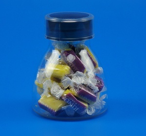 198ml Small Size Clear Empty Plastic PET almond sugar Container Jar For Candy Storage