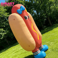 Ballon gonflable en PVC en forme de hot-dog pour la décoration d'entrée de restaurant, modèle de stand alimentaire gonflable personnalisé pour accessoires de scène