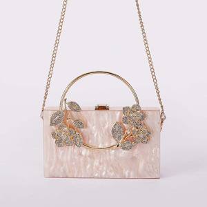 Party <b>Wedding</b> Banquet <b>Bags</b> Handbags Purses Women Fashion Acrylic Square Flower <b>Clutches</b> Evening <b>Bags</b> With Chain - Product Image 4