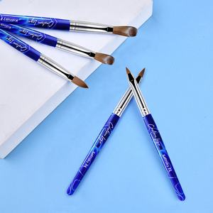 Blue Marble 3D Nail Art Pinsel Größe 2/4/10/12 Profession elle Kolinsky Sable Acryl Nagel bürste Hochwertige Nagel bürste Box - Product Image 6