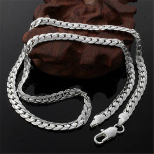 Européen Argent Plaqué Collier <span class=keywords><strong>Bijoux</strong></span> HipHop <span class=keywords><strong>Or</strong></span> Collier Mode Cubain Accessoires Chaîne - Product Image 4