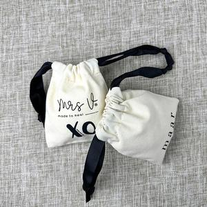 Sac à cordon en coton biologique personnalisable, écologique, recyclable, imprimé à l'écran, pour rouge à lèvres - Product Image 2