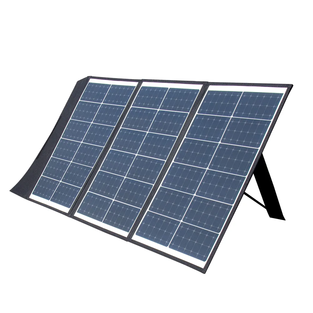 Panneau solaire pliable portable en silicone 100W pour camping en plein air