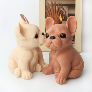 Molde de silicona para velas con forma de cachorro de Bulldog Francés, molde de resina para velas aromáticas de soja con diseño de perro, regalo para amantes de la decoración del hogar - Product Image 2