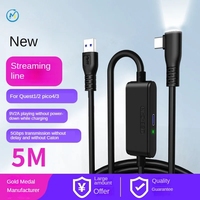 OEM/ODM Nuevo cable VR Resolución de fibra óptica 4K Chaqueta de nailon Bobina Carga DE DATOS Reproducción Enlace tipo C Compatible con Quest 3/S