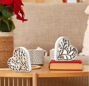 Cœur <span class=keywords><strong>en</strong></span> <span class=keywords><strong>bois</strong></span> <span class=keywords><strong>sculpté</strong></span> romantique, collection 2026, idéal pour la Saint-Valentin, les anniversaires de mariage et comme cadeau décoratif pour les couples - Product Image 5