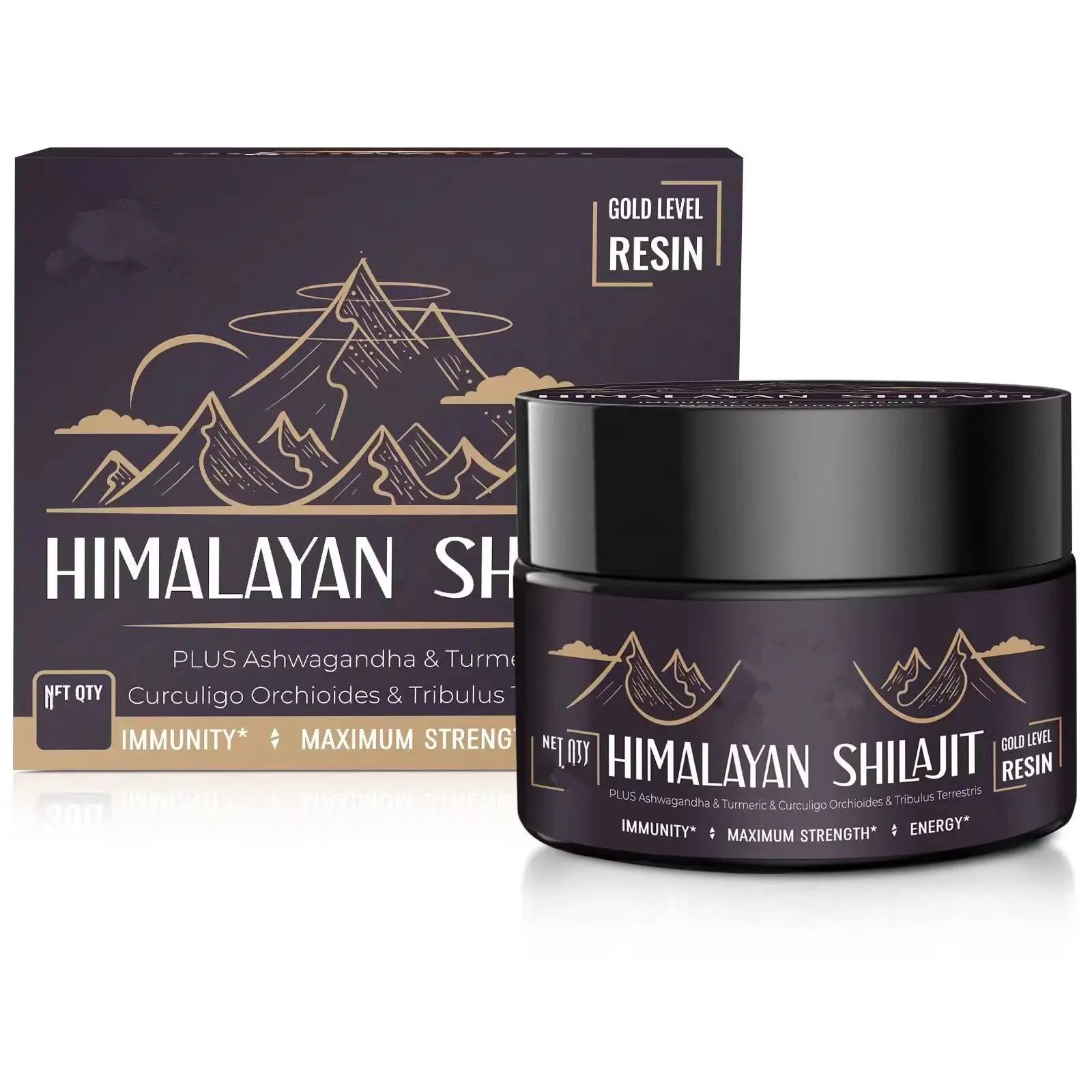 100% Vàng lớp tinh khiết Himalaya shilajit với Fulvic Acid & 85 + dấu vết khoáng chất phức tạp cho năng lượng & Miễn dịch hỗ trợ