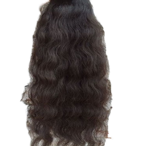 Extensiones de Cabello Humano Virgen Indio 100% Remy, Ondulado, de Alta Calidad, Suaves, con Encaje, Color Negro Natural, Doble Trama a Máquina, 100g - Product Image 1
