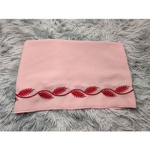 TONGYANG-vestido de gasa Floral bordado para mujer, Hijab de Abaya rosa con cuello de pico árabe musulmán Dubai marroquí 2023 - Product Image 4