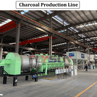 Ligne de production de charbon sans poussière, machine à fabriquer du charbon de bois pour chicha, machine à briquettes de charbon à partir de sciure