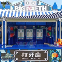 Tolefun personnalisé intérieur métal PP Knock-Em-Down champ de foire carnaval cabine de jeu lumières colorées parc d'aventure attraction foraine