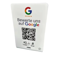 Toptan NFC Google İnceleme Kartı Standı Özel Logo QR Kodlu Akıllı İnceleme Ekranı Yerel İşletmeler Mağaza Restoran Salon için