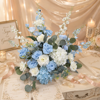 Boule de fleurs artificielle en soie bleue PPS, 50 cm, pour décoration de centre de table de mariage et événements – Grande Vente