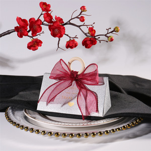 Phong Cách Châu Âu Bạc Wedding Kẹo Hộp Cao cấp Lấp Lánh Cầm Tay Quà Tặng Bao Bì Đính Hôn Hộp Quà Tặng Làm Của Giấy Bìa - Product Image 4
