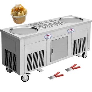 WeWork商用卷式冰淇淋机2800瓦双盘冰淇淋卷机，带橱柜油炸冰淇淋卷机 - Product Image 5