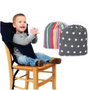 baby safety harness strap hoge stoel Suppliers-Draagbare Kinderstoel Veiligheid Wasbare Doek Harnas Reizen Harnas Seat Voor Baby Peuter Voeden Met Verstelbare Bandjes Schouder