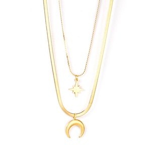 Collares de Acero Inoxidable Chapados en Oro con Perlas de Cristal de Diseño Nuevo y Colorido, Venta Caliente 2021 - Product Image 1