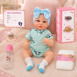 BAkwbwBY Poupée Reborn 18 Pouces Expression Réaliste Ensemble Complet Accessoires Nouveau-Né et Biberon Grossiste OEM ODM Cadeau - Product Image 5