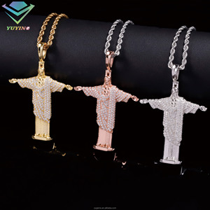 Hip Hop Jesus Anhänger Weiß<span class=keywords><strong>gold</strong></span> S925 Silber Iced Out VVS Diamond Pass Diamant <span class=keywords><strong>Tester</strong></span> Moissan ite Anhänger für Herren Schmuck - Product Image 4