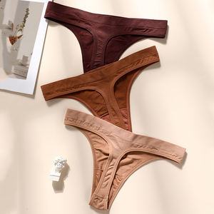 Ladymate ODM/OEM Bragas Sin Costuras Para Mujer <span class=keywords><strong>donna</strong></span> senza cuciture mutandine morbide T-back Sexy infradito biancheria intima brasiliana - Product Image 6