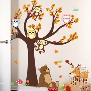 Decorazione della casa carino animali albero adesivo da <span class=keywords><strong>parete</strong></span> per bambini - Product Image 2