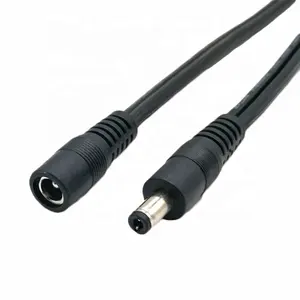 Customize PVC Cable DC Power Plug DC Barrel Male Female DC Jack 5.5mm x 2.1mm cable