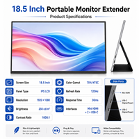 Monitor Portátil Ultrafino de 18.5 Pulgadas con Pantalla Antirreflejo, Solución de un Solo Cable Tipo-C para Laptop, Segunda Pantalla Ligera