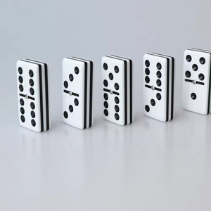 Juego de Dominó de Acrílico de Lujo Personalizado, Portátil y Profesional, Tamaño Mini Jumbo, Doble Seis y Doble Nueve, 28 Piezas de Viaje de Doble Capa - Product Image 1